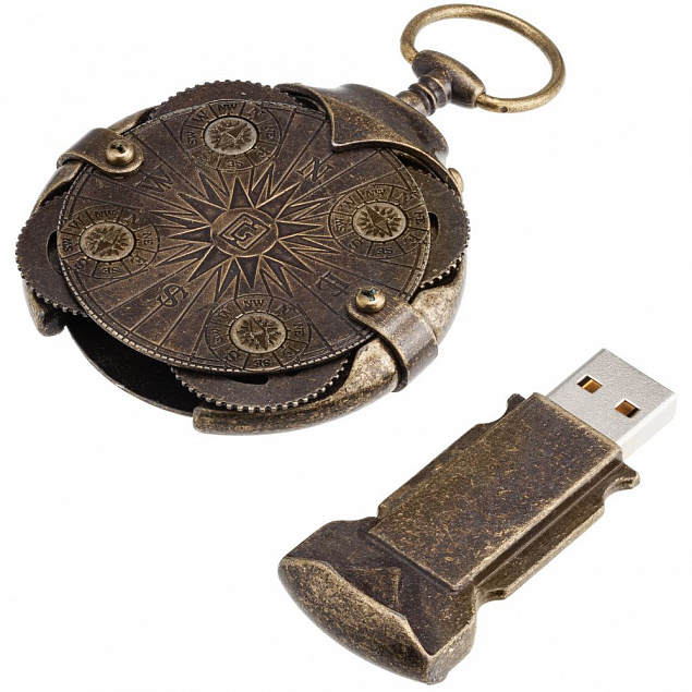 Флешка «Криптекс»® Compass Lock, 32 Гб с логотипом в Балашихе заказать по выгодной цене в кибермаркете AvroraStore