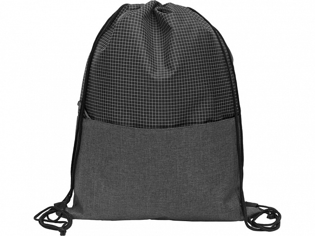 Рюкзак-мешок Reflex со светоотражающим эффектом, серый с логотипом в Балашихе заказать по выгодной цене в кибермаркете AvroraStore