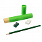 Письменный набор Tubey, карандаш, точилка и ластик, зеленый с логотипом в Балашихе заказать по выгодной цене в кибермаркете AvroraStore