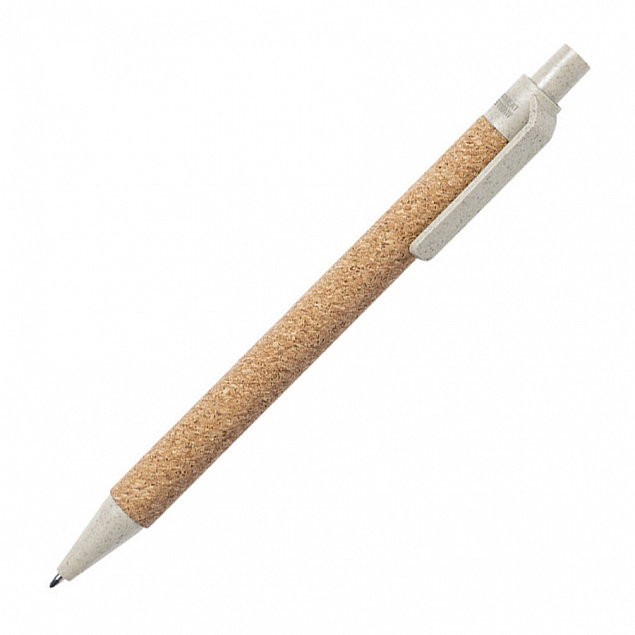 Ручка шариковая YARDEN, бежевый, натуральная пробка, пшеничная солома, ABS пластик, 13,7 см с логотипом в Балашихе заказать по выгодной цене в кибермаркете AvroraStore