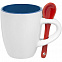 Кофейная кружка Pairy с ложкой, синяя с красной с логотипом в Балашихе заказать по выгодной цене в кибермаркете AvroraStore