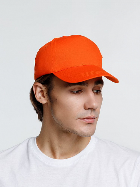 Бейсболка Promo, оранжевая с логотипом в Балашихе заказать по выгодной цене в кибермаркете AvroraStore