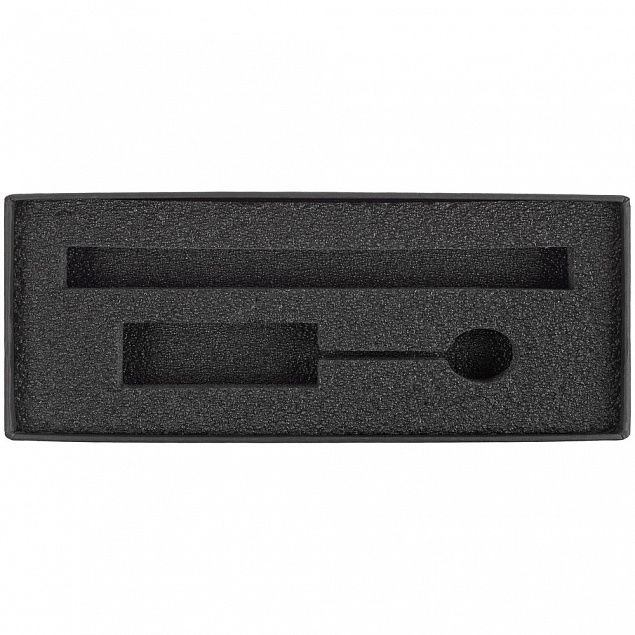 Коробка Notes с ложементом для ручки и флешки, черная с логотипом в Балашихе заказать по выгодной цене в кибермаркете AvroraStore