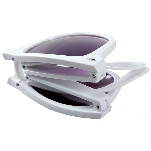Очки солнцезащитные складные Stifel, белые с логотипом в Балашихе заказать по выгодной цене в кибермаркете AvroraStore