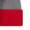 Шапка Snappy, светло-серая с красным с логотипом в Балашихе заказать по выгодной цене в кибермаркете AvroraStore