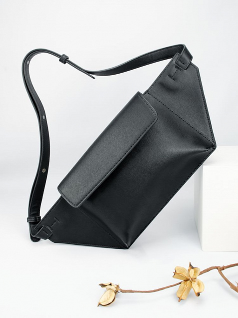 Поясная сумка Romance, черная с логотипом в Балашихе заказать по выгодной цене в кибермаркете AvroraStore