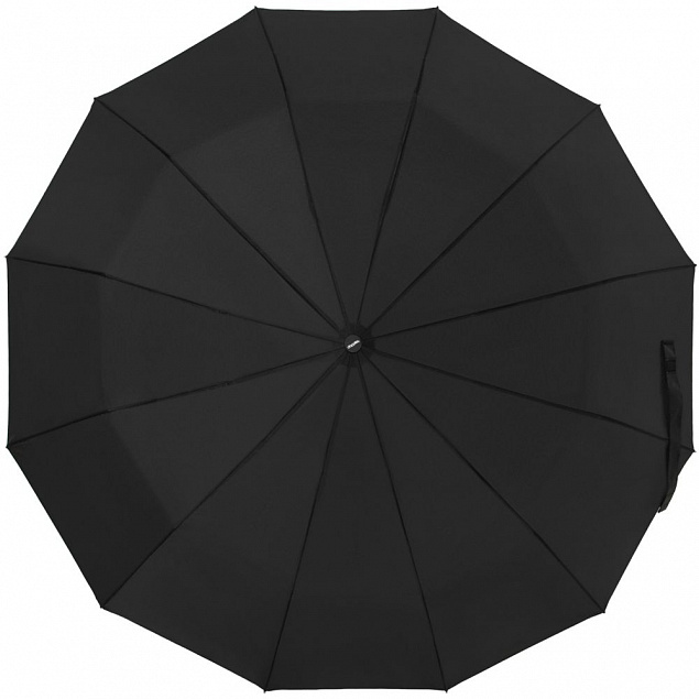 Зонт складной Fiber Magic Major с кейсом, черный с логотипом в Балашихе заказать по выгодной цене в кибермаркете AvroraStore