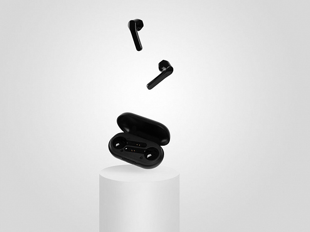 Беспроводные наушники Rombica Mysound Flip Black с логотипом в Балашихе заказать по выгодной цене в кибермаркете AvroraStore