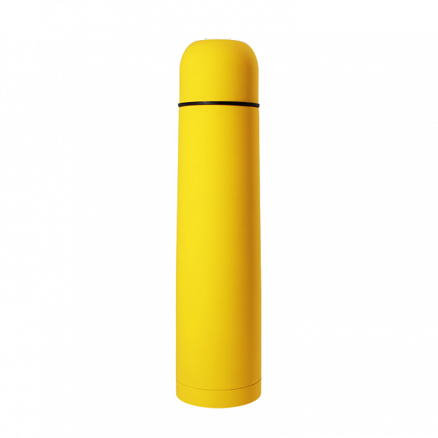 Термос софт-тач Yanemal 1 л. (желтый (уценка)) с логотипом в Балашихе заказать по выгодной цене в кибермаркете AvroraStore