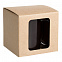 Коробка для кружки Window, крафт с логотипом в Балашихе заказать по выгодной цене в кибермаркете AvroraStore