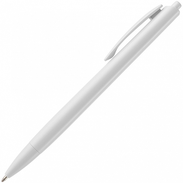 Ручка шариковая Tick, белая с логотипом в Балашихе заказать по выгодной цене в кибермаркете AvroraStore