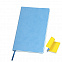 Бизнес-блокнот  "Funky" А5, голубой, желтый форзац, мягкая обложка,  в линейку с логотипом в Балашихе заказать по выгодной цене в кибермаркете AvroraStore