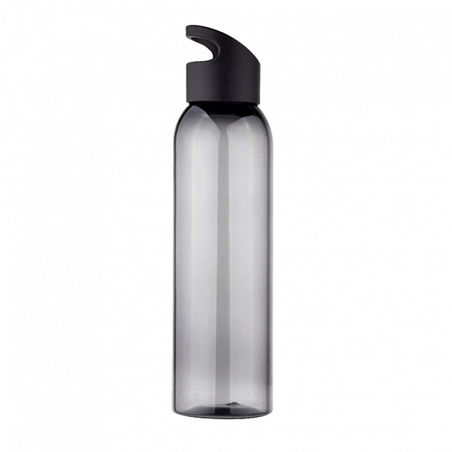 Бутылка пластиковая для воды Sportes, черная-S с логотипом в Балашихе заказать по выгодной цене в кибермаркете AvroraStore