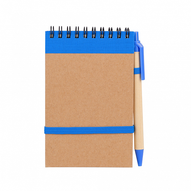 Блокнот с ручкой "Papyrus", синий с логотипом в Балашихе заказать по выгодной цене в кибермаркете AvroraStore