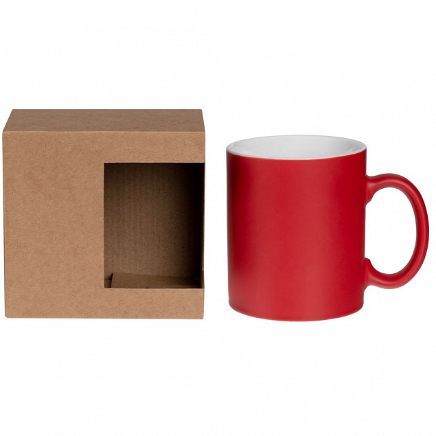 Коробка для кружки с окном Cupcase, крафт с логотипом в Балашихе заказать по выгодной цене в кибермаркете AvroraStore