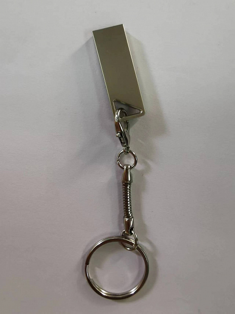 Брелок для флешки, серебристый, металл с логотипом в Балашихе заказать по выгодной цене в кибермаркете AvroraStore