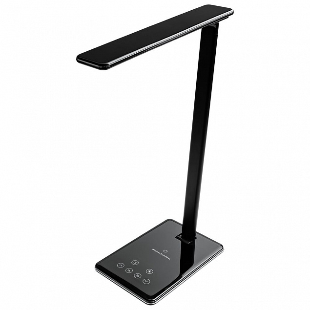 Настольная лампа с беспроводной зарядкой Power Spot, черная с логотипом в Балашихе заказать по выгодной цене в кибермаркете AvroraStore