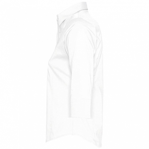 Рубашка женская с рукавом 3/4 EFFECT 140, белая с логотипом в Балашихе заказать по выгодной цене в кибермаркете AvroraStore