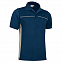 Спортивная рубашка поло THUNDER (синяя) с логотипом в Балашихе заказать по выгодной цене в кибермаркете AvroraStore