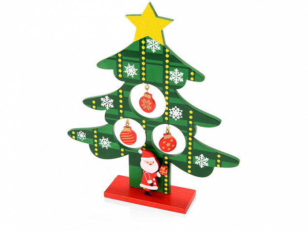 Декоративная елочка c игрушками и Дедом Морозом с логотипом в Балашихе заказать по выгодной цене в кибермаркете AvroraStore