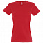 Футболка женская Imperial Women 190, красная с логотипом в Балашихе заказать по выгодной цене в кибермаркете AvroraStore