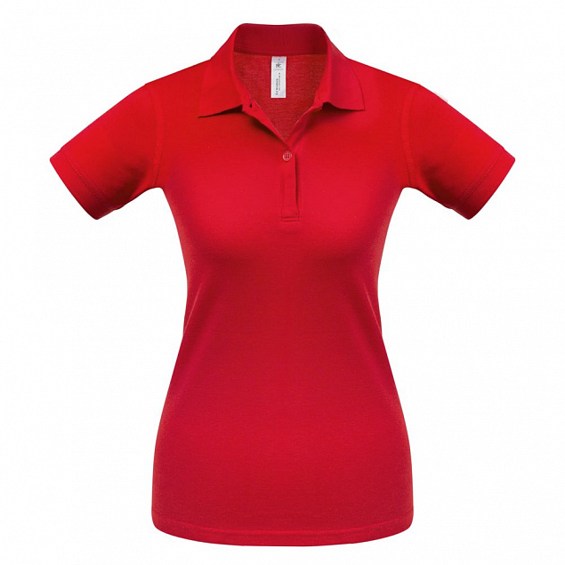 Рубашка поло женская Safran Pure красная с логотипом в Балашихе заказать по выгодной цене в кибермаркете AvroraStore