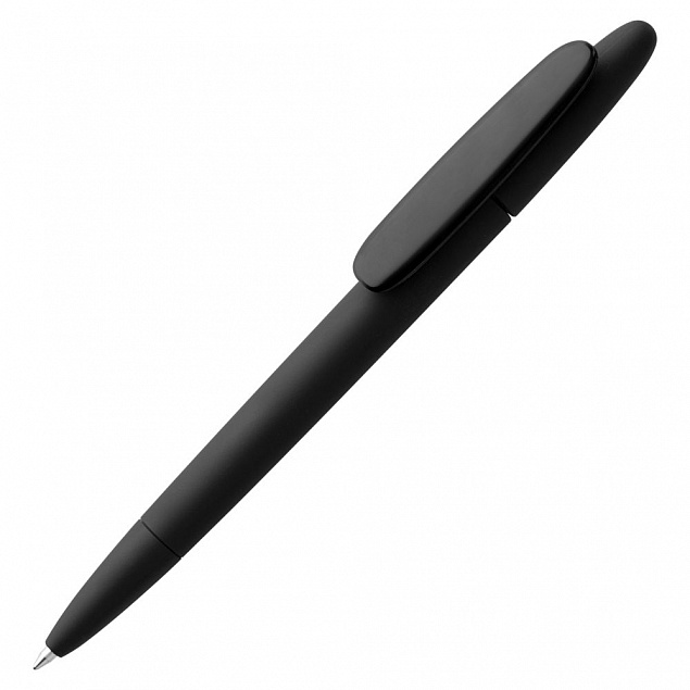 Ручка шариковая Prodir DS5 TRR-P Soft Touch, черная с логотипом в Балашихе заказать по выгодной цене в кибермаркете AvroraStore