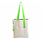 Шоппер Superbag (неокрашенный с салатовым) с логотипом в Балашихе заказать по выгодной цене в кибермаркете AvroraStore