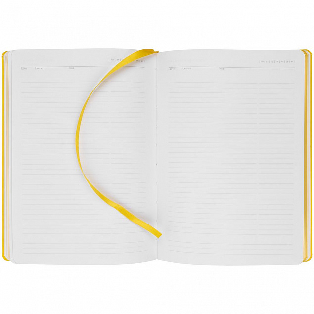 Ежедневник New Latte, недатированный, желтый с логотипом в Балашихе заказать по выгодной цене в кибермаркете AvroraStore
