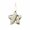 Ёлочная игрушка Звездочка (белый с золотым ) с логотипом в Балашихе заказать по выгодной цене в кибермаркете AvroraStore