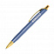 Шариковая ручка Cardin, лазурная/золото с логотипом в Балашихе заказать по выгодной цене в кибермаркете AvroraStore