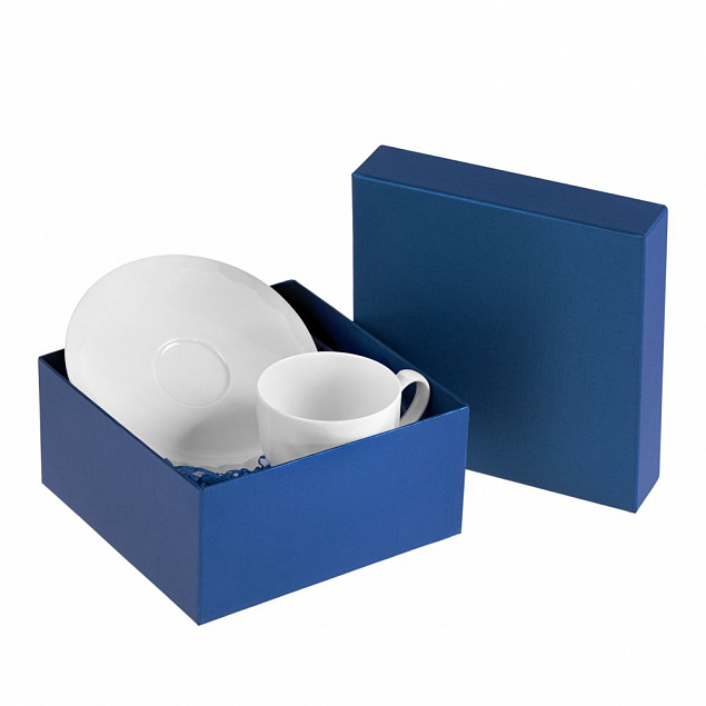 Коробка Satin, малая, синяя с логотипом в Балашихе заказать по выгодной цене в кибермаркете AvroraStore