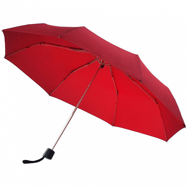 Зонт складной Fiber Alu Light, красный с логотипом в Балашихе заказать по выгодной цене в кибермаркете AvroraStore