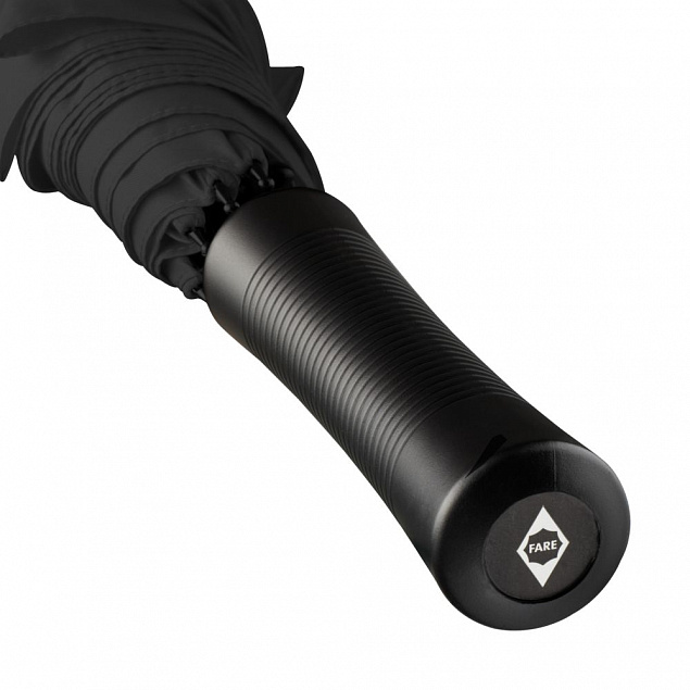 Зонт-трость Lanzer, черный с логотипом в Балашихе заказать по выгодной цене в кибермаркете AvroraStore