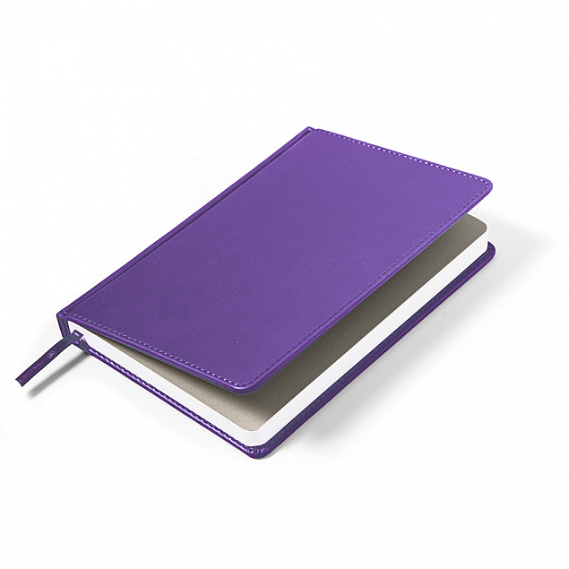 Ежедневник недатированный Campbell, А5, фиолетовый, белый блок с логотипом в Балашихе заказать по выгодной цене в кибермаркете AvroraStore