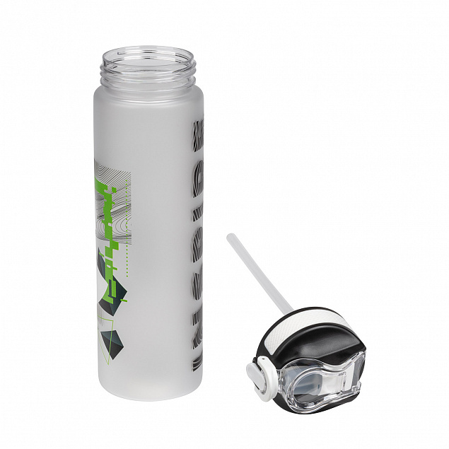 Бутылка для воды Flip, белая INSPIRE с логотипом в Балашихе заказать по выгодной цене в кибермаркете AvroraStore