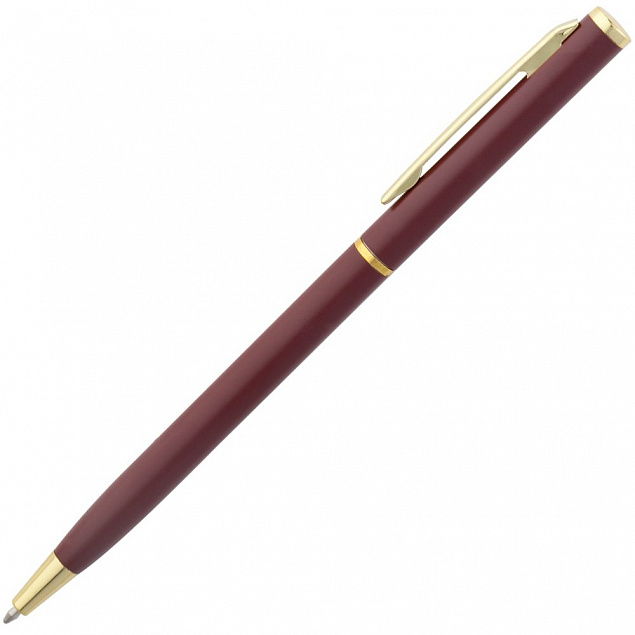 Ручка шариковая Hotel Gold, ver.2, бордовая с логотипом в Балашихе заказать по выгодной цене в кибермаркете AvroraStore
