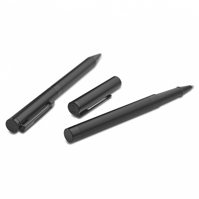 Письменный набор AUTOGRAPH, ручка и ручка-роллер, черный с логотипом в Балашихе заказать по выгодной цене в кибермаркете AvroraStore