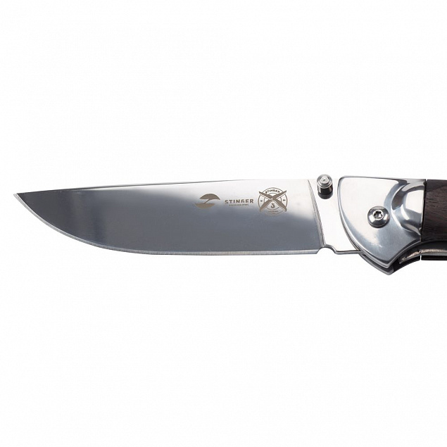 Складной нож Stinger 9905, коричневый с логотипом в Балашихе заказать по выгодной цене в кибермаркете AvroraStore
