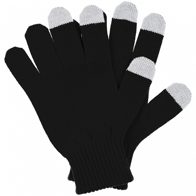 Перчатки сенсорные Real Talk, черные с логотипом в Балашихе заказать по выгодной цене в кибермаркете AvroraStore