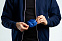 Летающая тарелка-фрисби Catch Me, складная, синяя с логотипом в Балашихе заказать по выгодной цене в кибермаркете AvroraStore