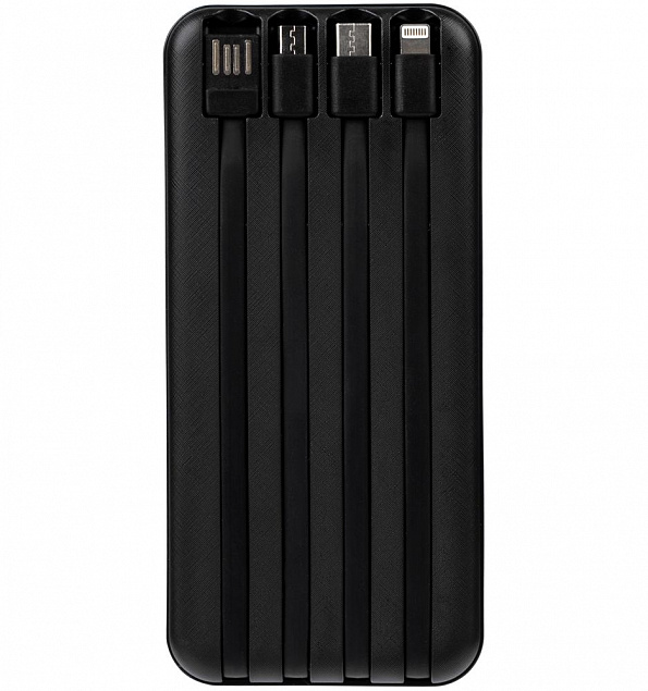 Внешний аккумулятор Omni Qi 10000 мАч, черный с логотипом в Балашихе заказать по выгодной цене в кибермаркете AvroraStore