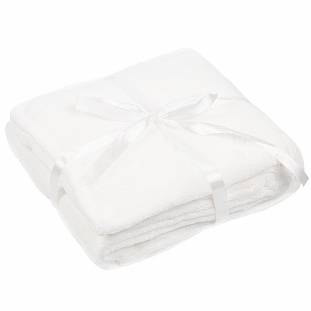 Плед Plush, белый с логотипом в Балашихе заказать по выгодной цене в кибермаркете AvroraStore