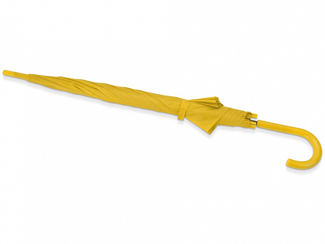 Зонт-трость полуавтоматический с пластиковой ручкой, желтый с логотипом в Балашихе заказать по выгодной цене в кибермаркете AvroraStore