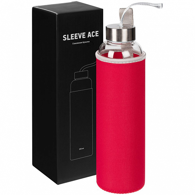 Бутылка для воды Sleeve Ace, красная с логотипом в Балашихе заказать по выгодной цене в кибермаркете AvroraStore