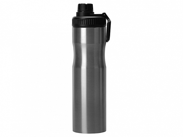 Бутылка для воды Supply Waterline, нерж сталь, 850 мл, серебристый/черный с логотипом в Балашихе заказать по выгодной цене в кибермаркете AvroraStore