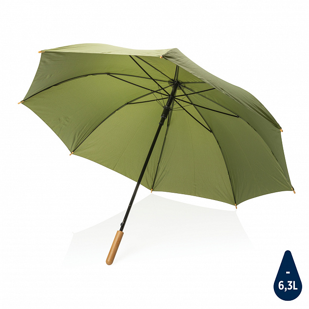 Плотный зонт Impact из RPET AWARE™ с автоматическим открыванием, d120 см с логотипом в Балашихе заказать по выгодной цене в кибермаркете AvroraStore
