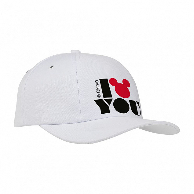 Бейсболка «Микки. I Love You», белая с логотипом в Балашихе заказать по выгодной цене в кибермаркете AvroraStore