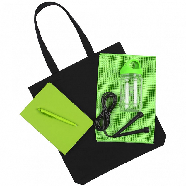 Набор Workout, зеленый с логотипом в Балашихе заказать по выгодной цене в кибермаркете AvroraStore