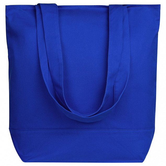 Сумка для покупок на молнии Shopaholic Zip, синяя с логотипом в Балашихе заказать по выгодной цене в кибермаркете AvroraStore